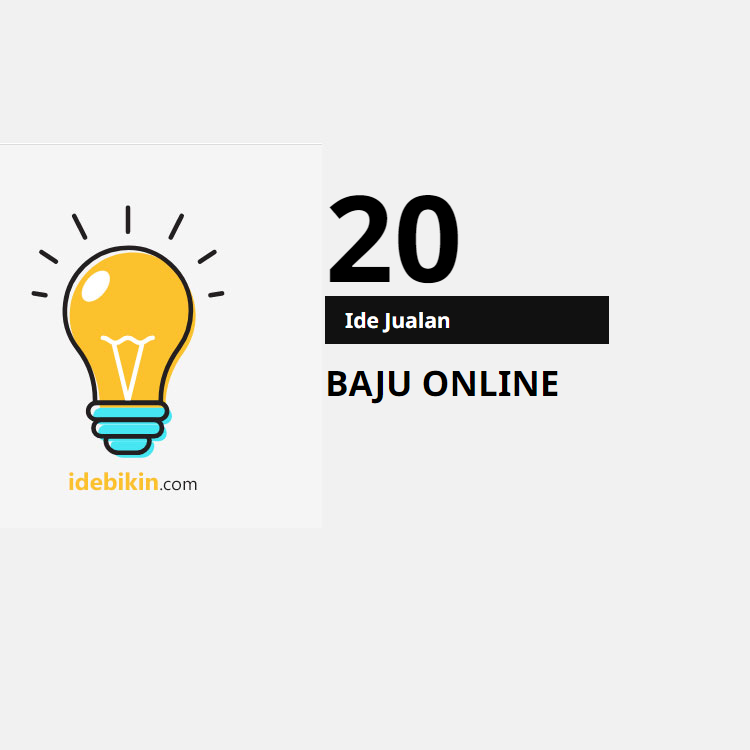 20 Ide Jualan Baju Online