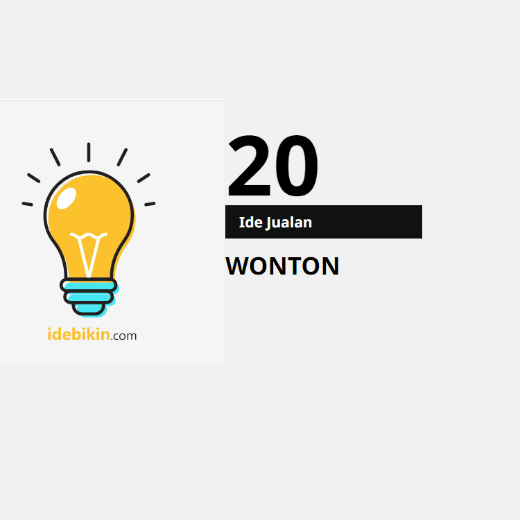 20 Ide Penjualan Wonton
